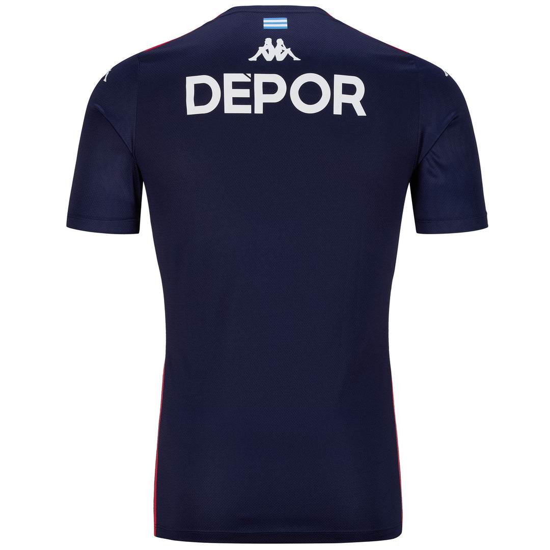 Blue Men's Deportivo de La Coruña Football Pre-Match Shirt in Slim Fit main