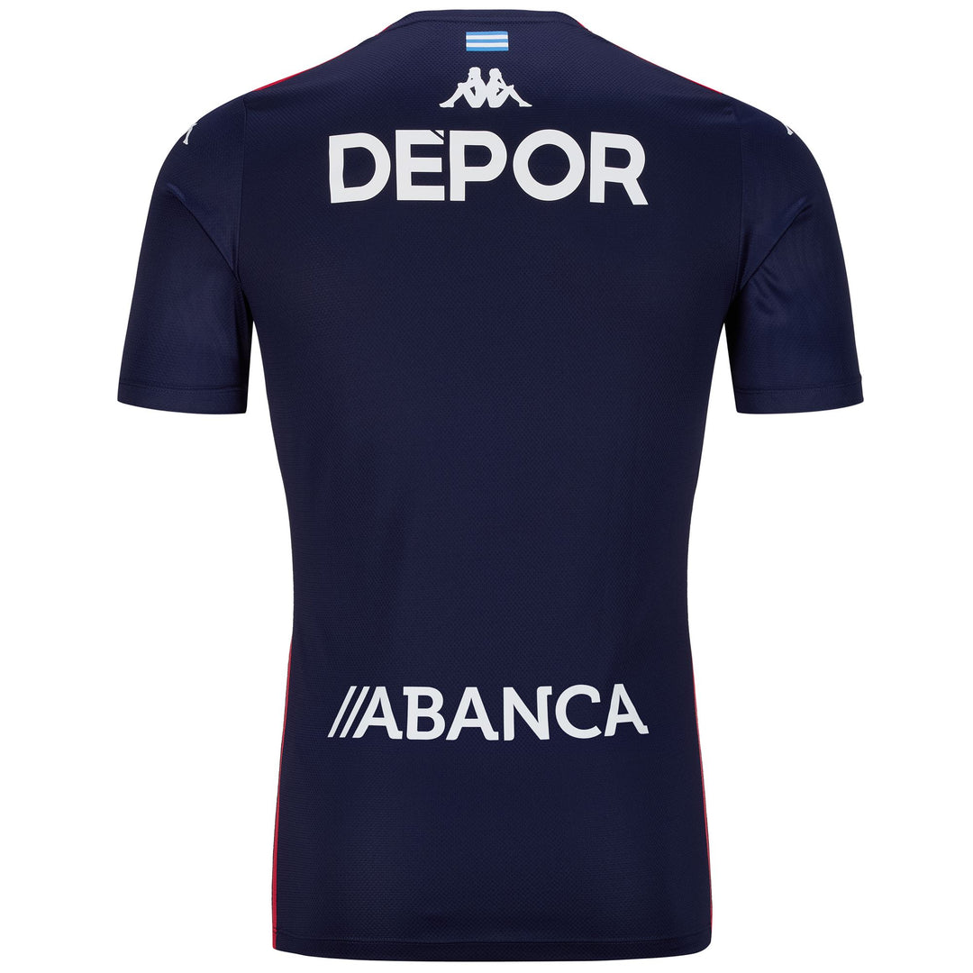 Bleu Maillot d'avant-match de football Deportivo de La Coruña pour hommes main