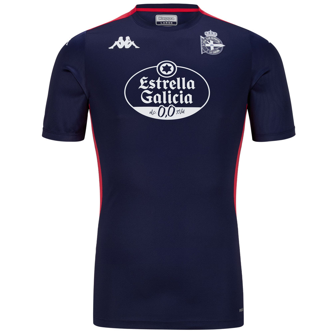 Maglia pre-partita slim fit da calcio del Deportivo de La Coruña blu da uomo 01