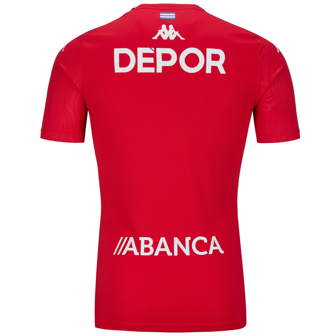 Camiseta deportiva roja y azul para hombre, confeccionada en tejido reciclado. main