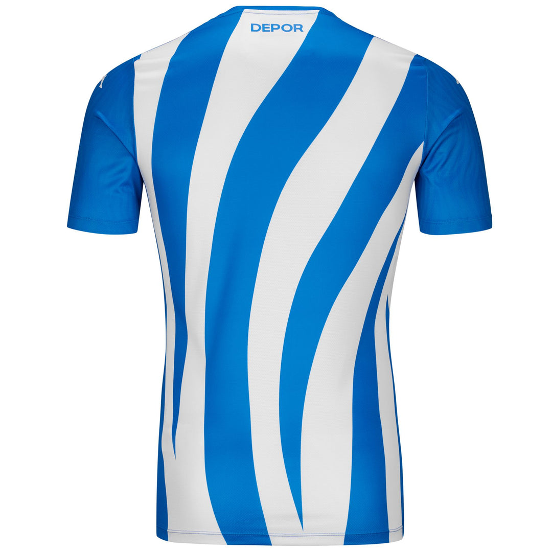 Camiseta deportiva activa para hombre azul y blanca con protección Hydro-Way main