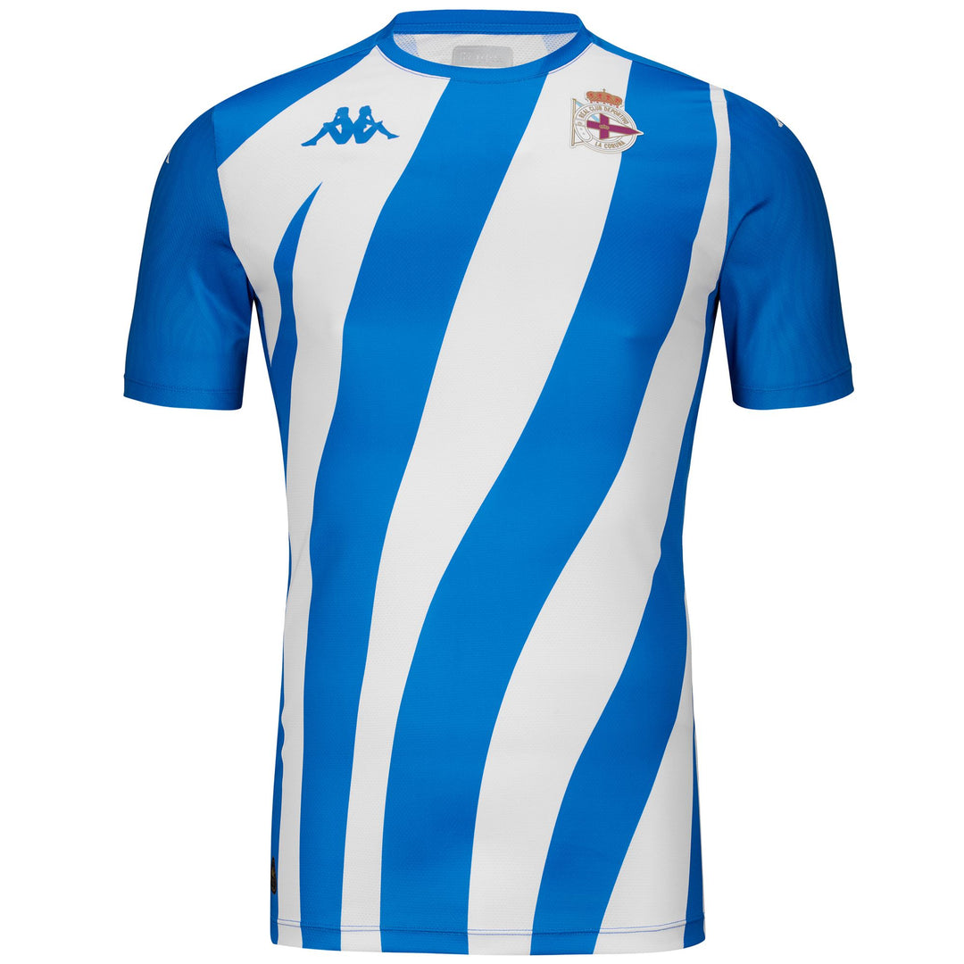 Maillot d'avant-match de football bleu Deportivo de La Coruña pour hommes 01