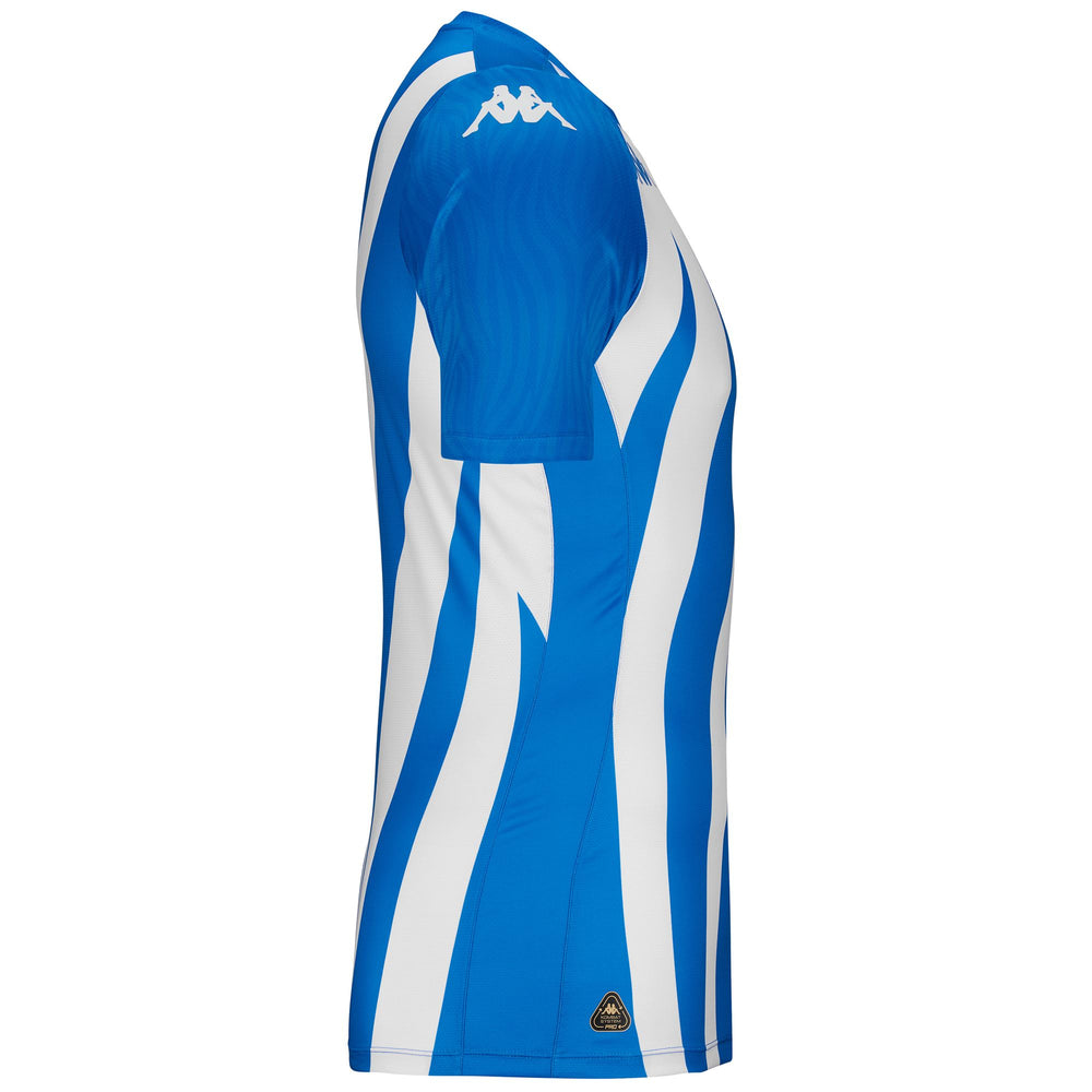 Camiseta deportiva activa para hombre azul y blanca con protección Hydro-Way 02