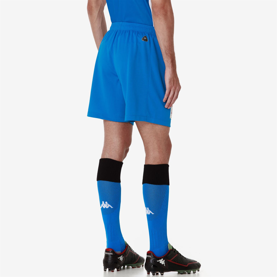 Short de football bleu Deportivo de La Coruña pour homme en tissu jacquard main