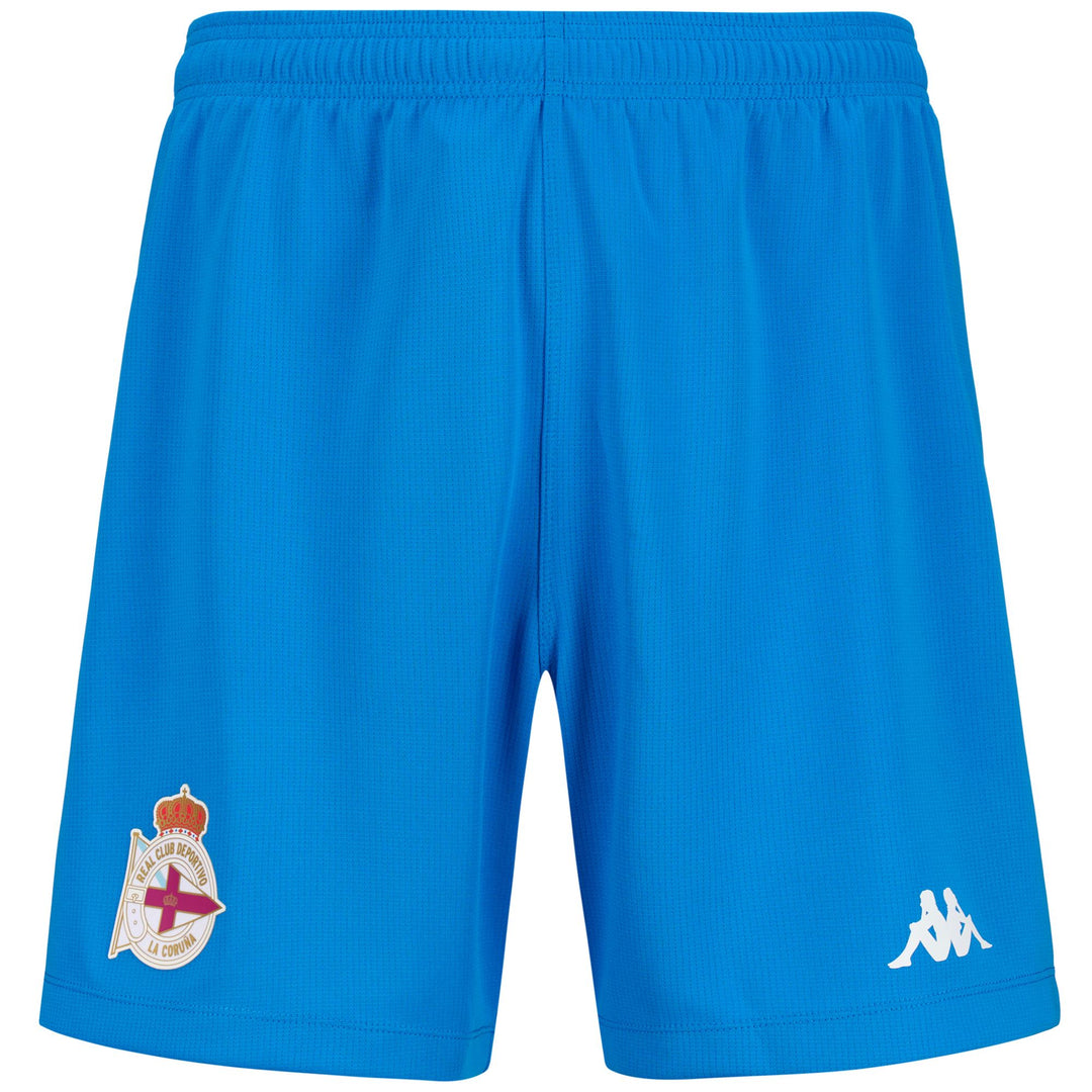 Blue Men's Deportivo de La Coruña Football Shorts in Jacquard Fabric 01