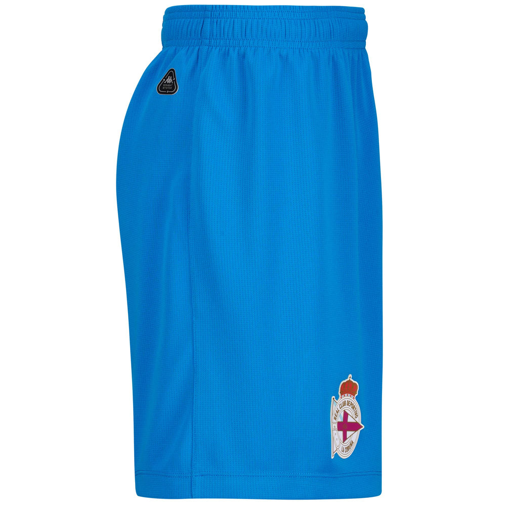 Blue Men's Deportivo de La Coruña Football Shorts in Jacquard Fabric 02