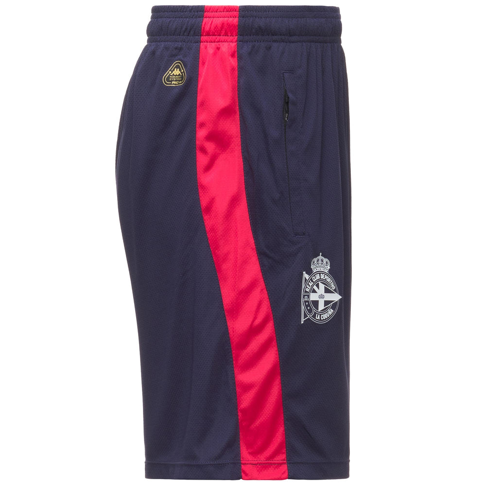 Pantalón corto de entrenamiento de fútbol Deportivo de La Coruña azul para hombre en tejido reciclado 02