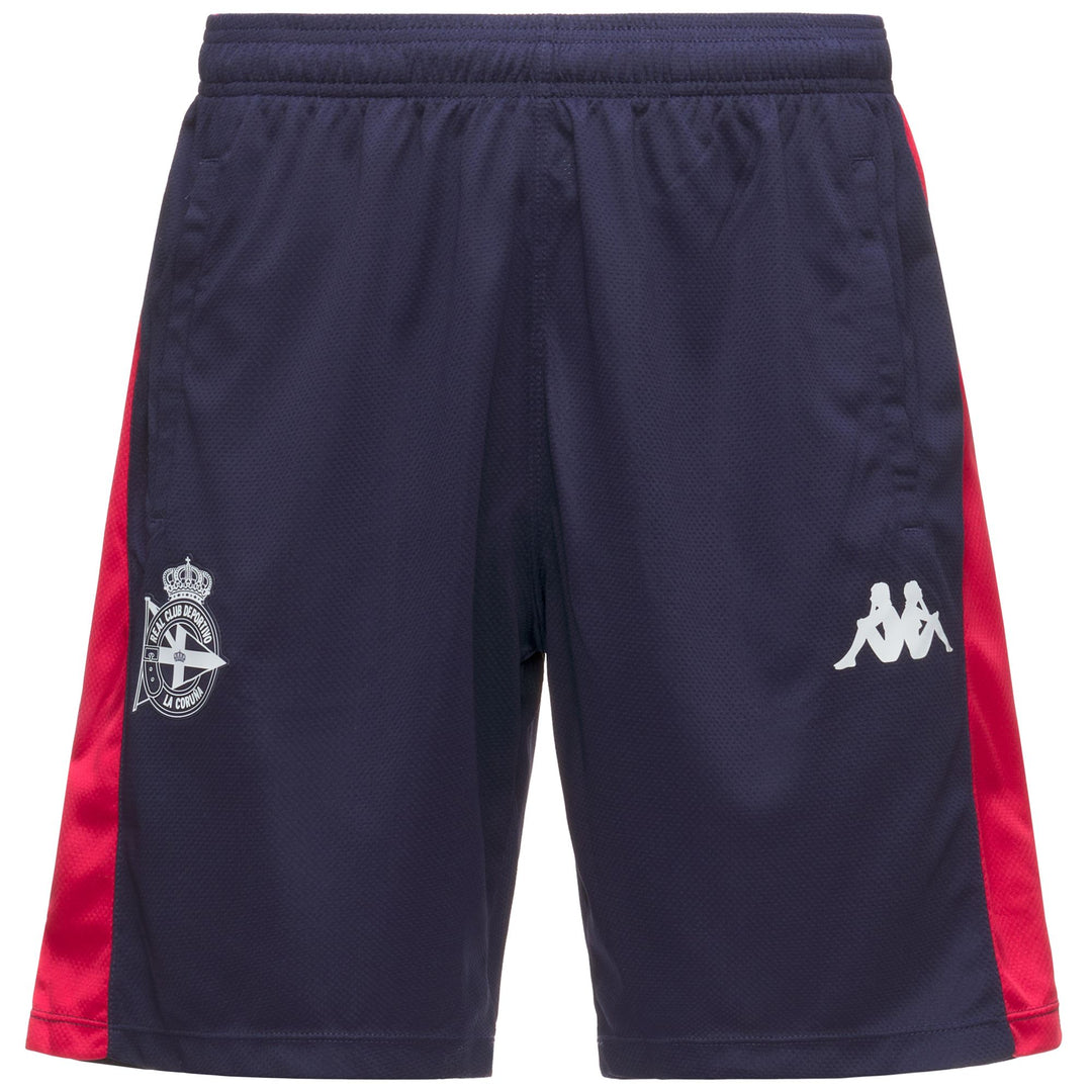 Pantalón corto de entrenamiento de fútbol Deportivo de La Coruña azul para hombre en tejido reciclado 01
