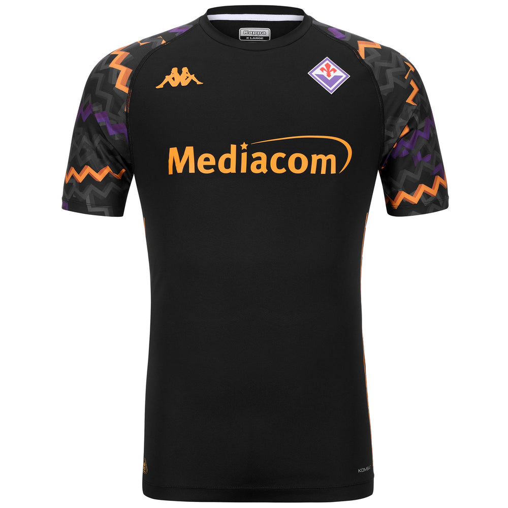 Black Men's ACF Fiorentina Football Goalkeeper Shirt in Skin Fit 02