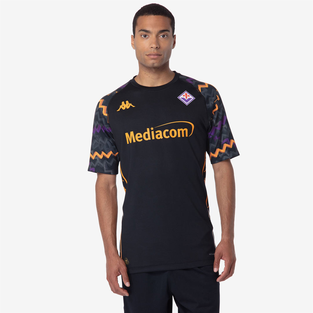 Maillot de gardien de but de football ACF Fiorentina pour homme, coupe ajustée, noir 01