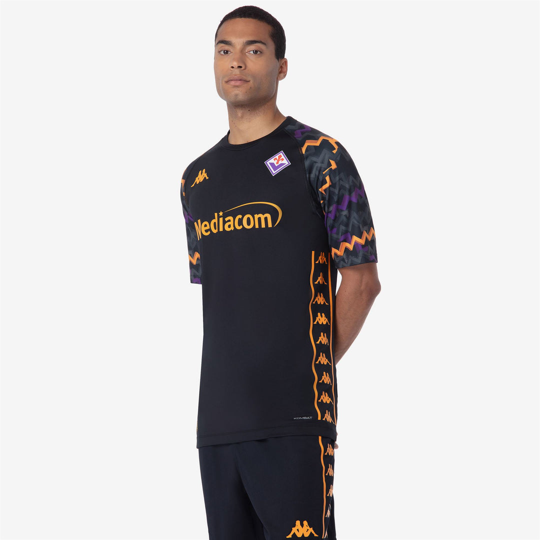 Maillot de gardien de but de football ACF Fiorentina pour homme, coupe ajustée, noir main