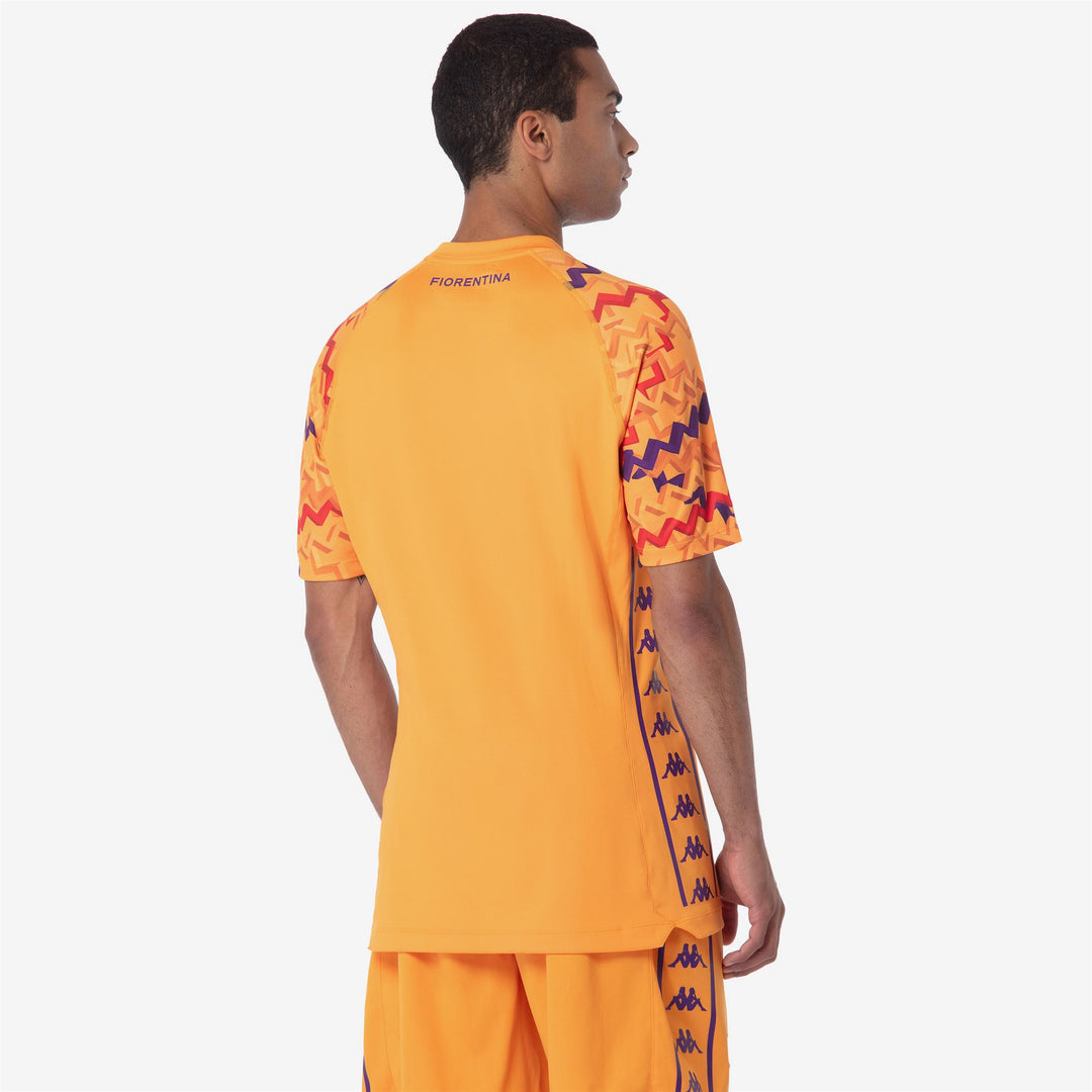 Maillot de gardien de but de football ACF Fiorentina pour homme, orange, coupe ajustée main
