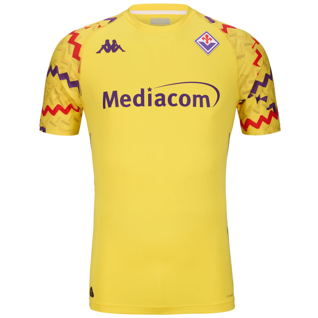 Yellow Men's Slim Fit ACF Fiorentina Football Jersey | Kappa