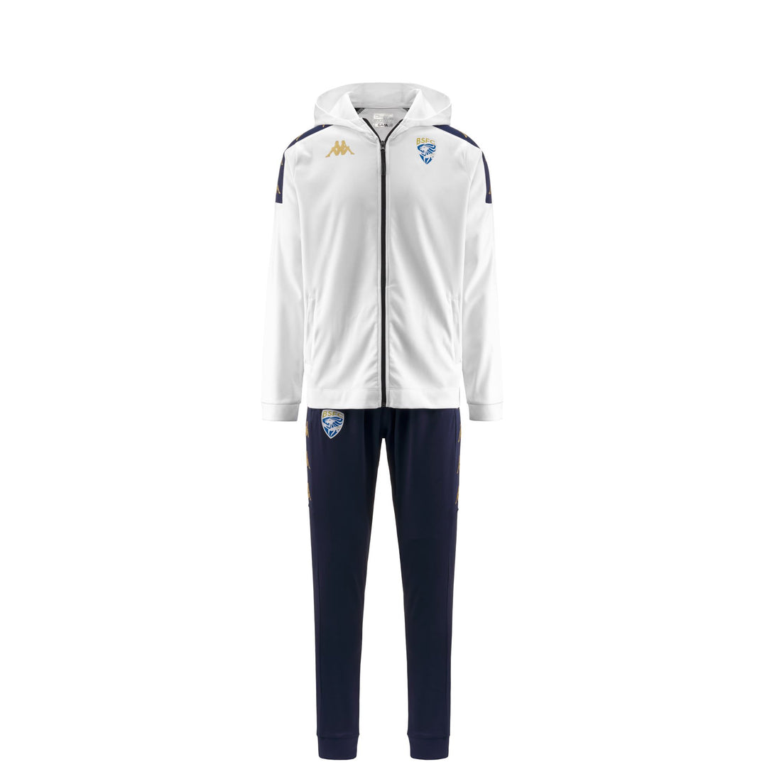 White and blue Men's Slim Fit Tracksuit with Elastic Features 01