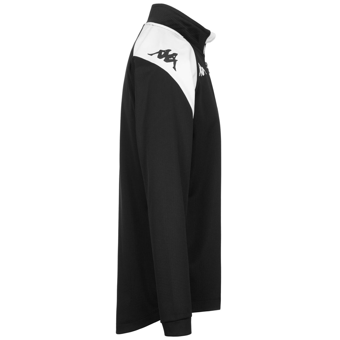 Black and White Men's Recycled Fleece Training Jumper main