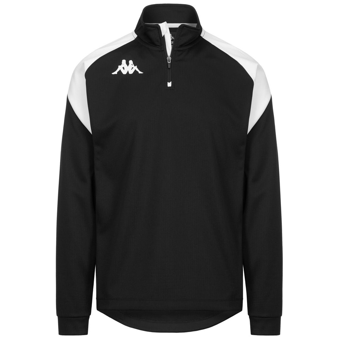 Suéter de entrenamiento de polar reciclado en blanco y negro para hombre 01