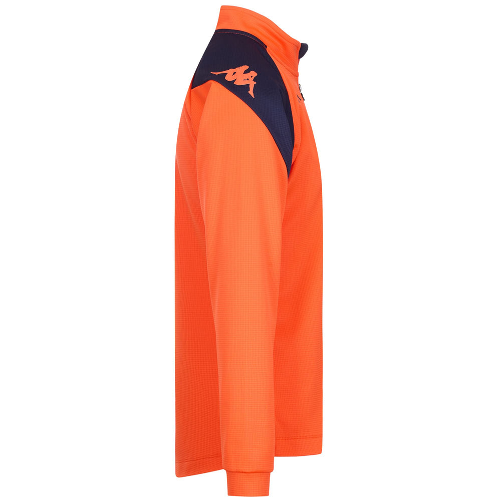 Orange Men's Slim Fit Soccer Jumper in Recycled Fabric 02