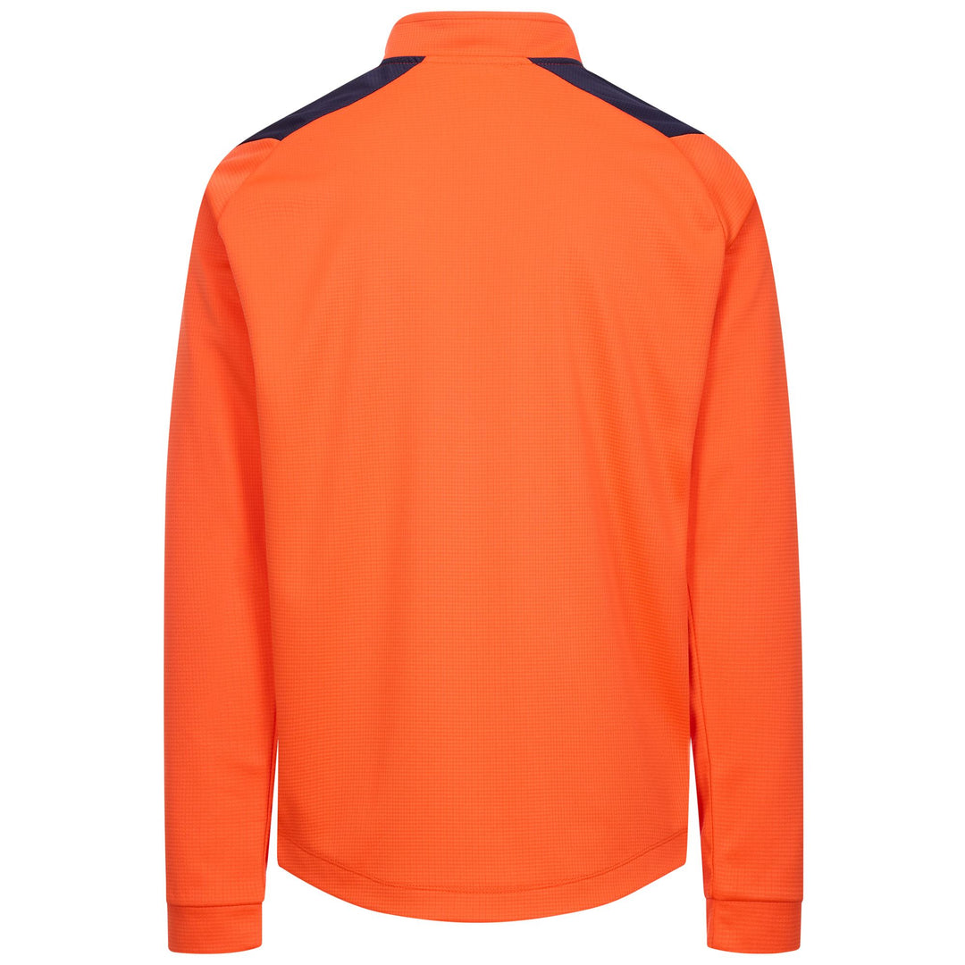 Maglione da calcio da uomo arancione, vestibilità slim, in tessuto riciclato. main