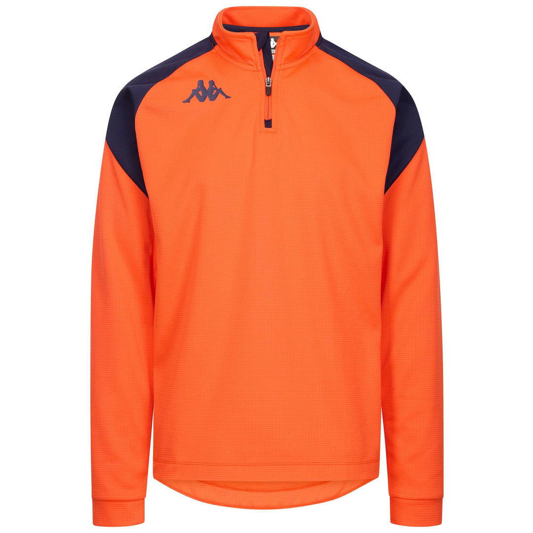 Orange Men's Slim Fit Soccer Jumper in Recycled Fabric 01