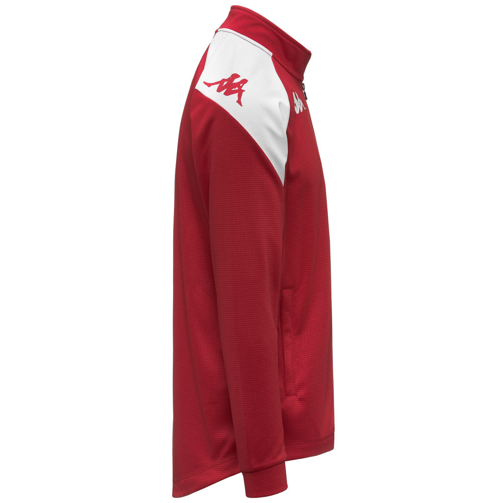 Chaqueta de entrenamiento polar roja para hombre con bolsillos 02