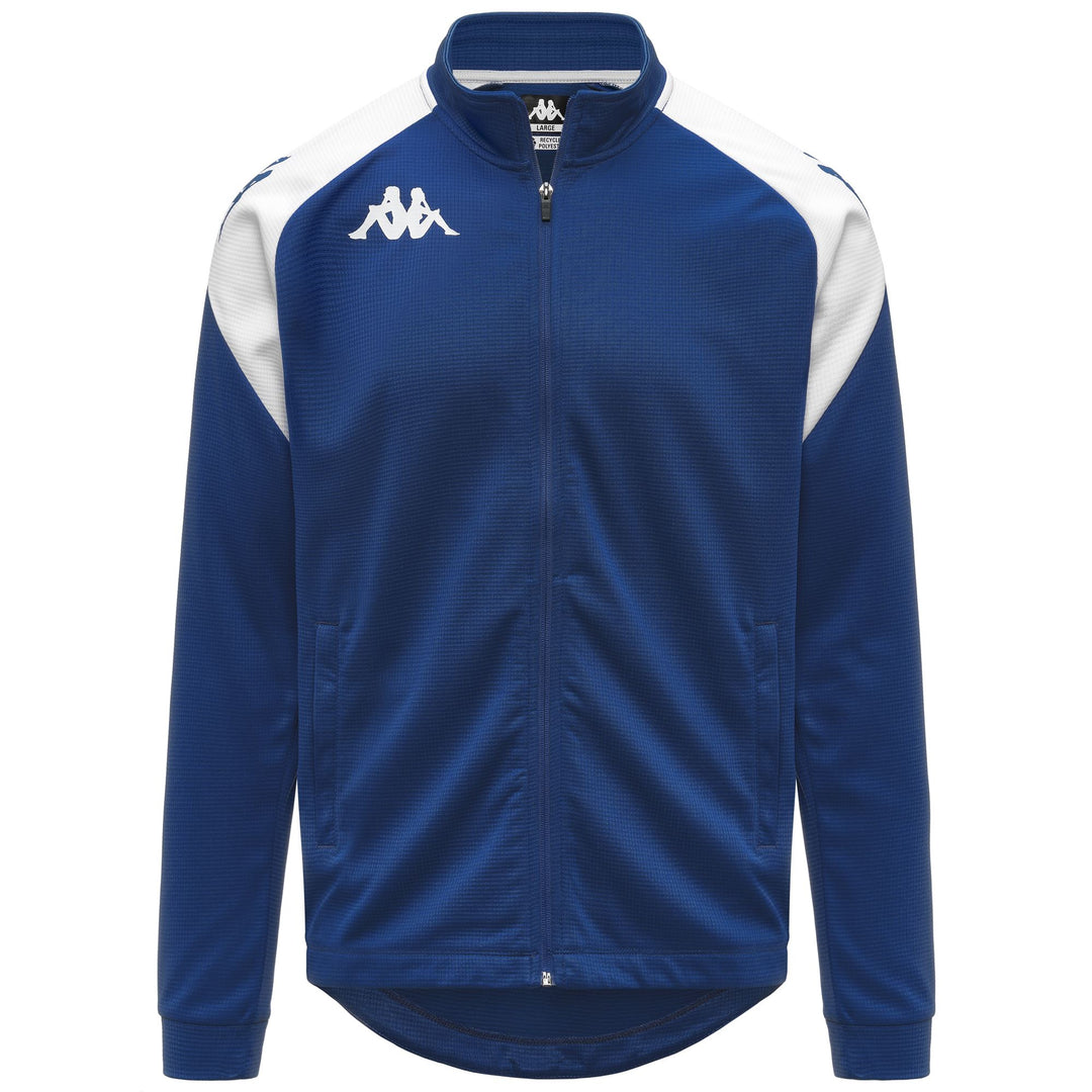 Chaqueta polar de entrenamiento para hombre con bolsillos con cremallera en color azul zafiro 01