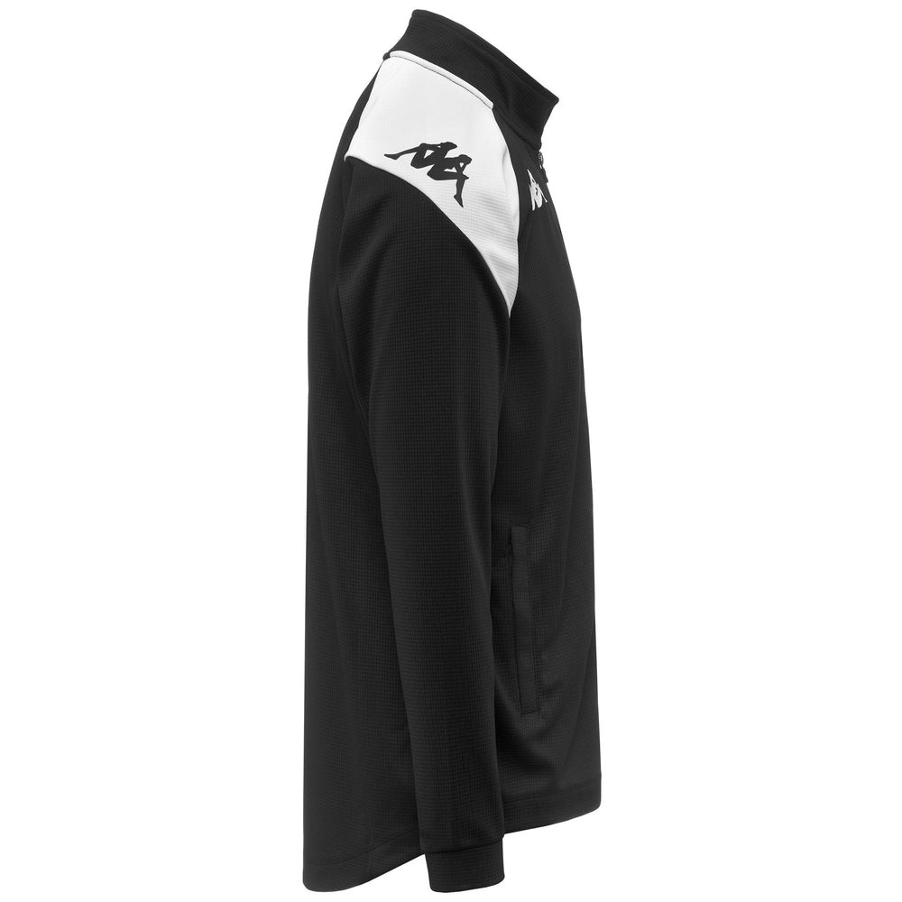 Chaqueta de entrenamiento polar negra para hombre con bolsillos con cremallera 02