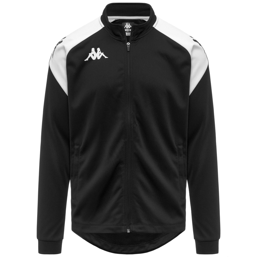 Chaqueta de entrenamiento polar negra para hombre con bolsillos con cremallera 01