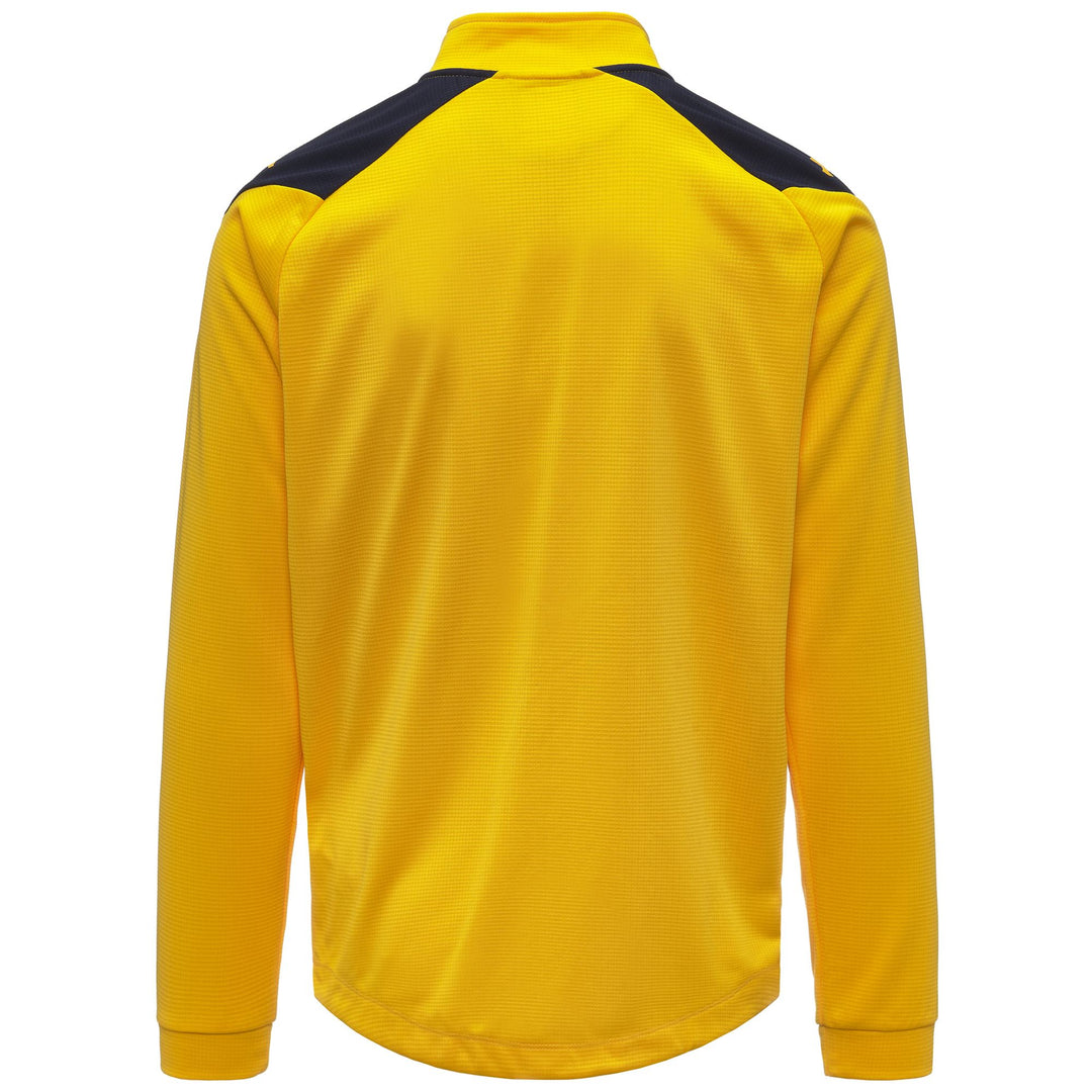 Chaqueta polar de entrenamiento amarilla para hombre con cremallera completa y bolsillos. main