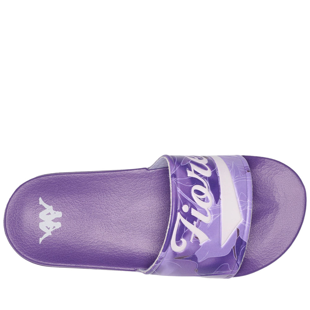 Violet Unisex Stripe Flip-Flops for Swimming with Team Logo 02