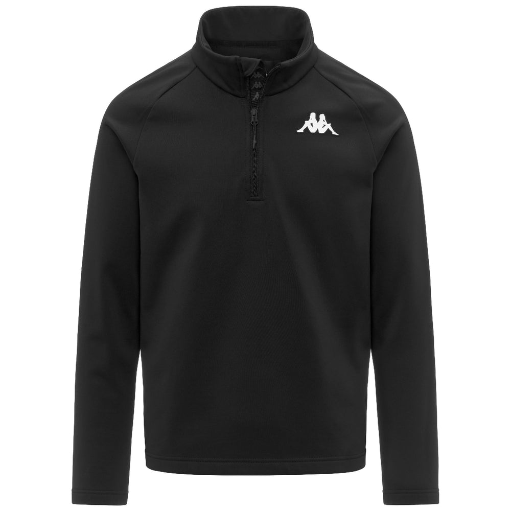 Sweat à capuche unisexe noir en polaire ajustée pour le ski 02