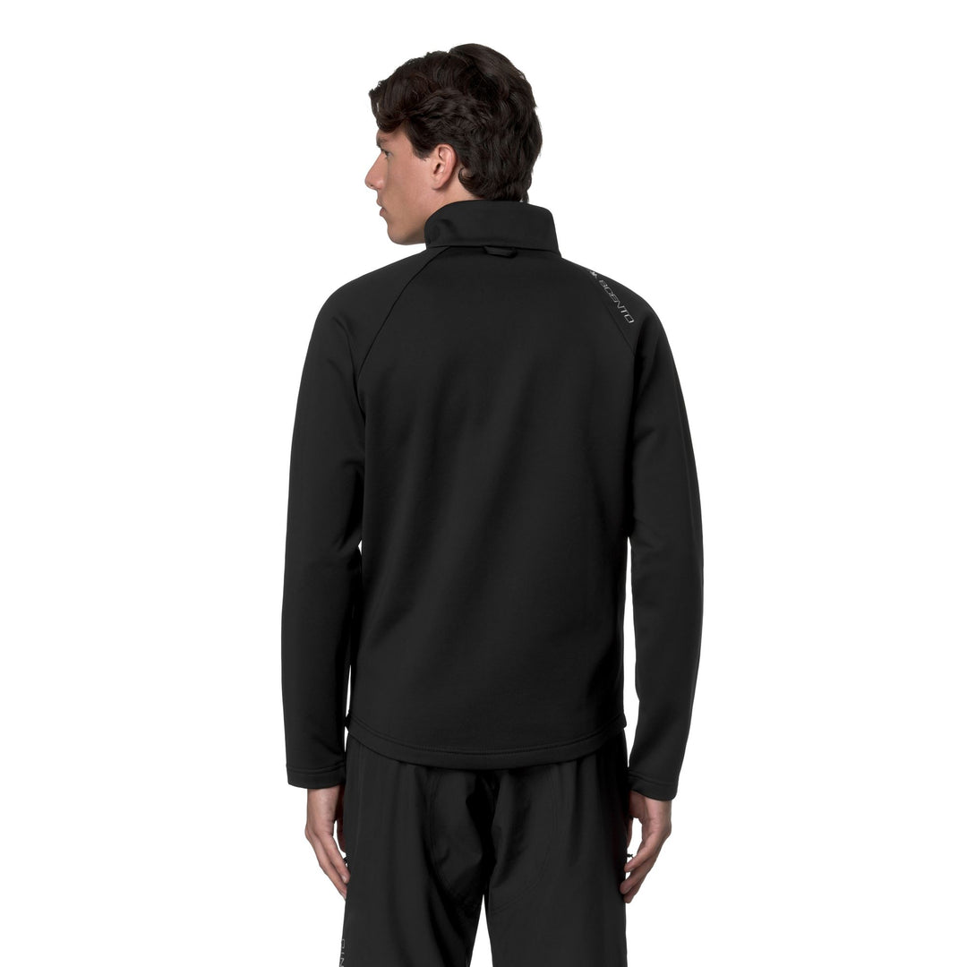 Black Unisex Slim Fit Fleece Jacket with Half Zip main