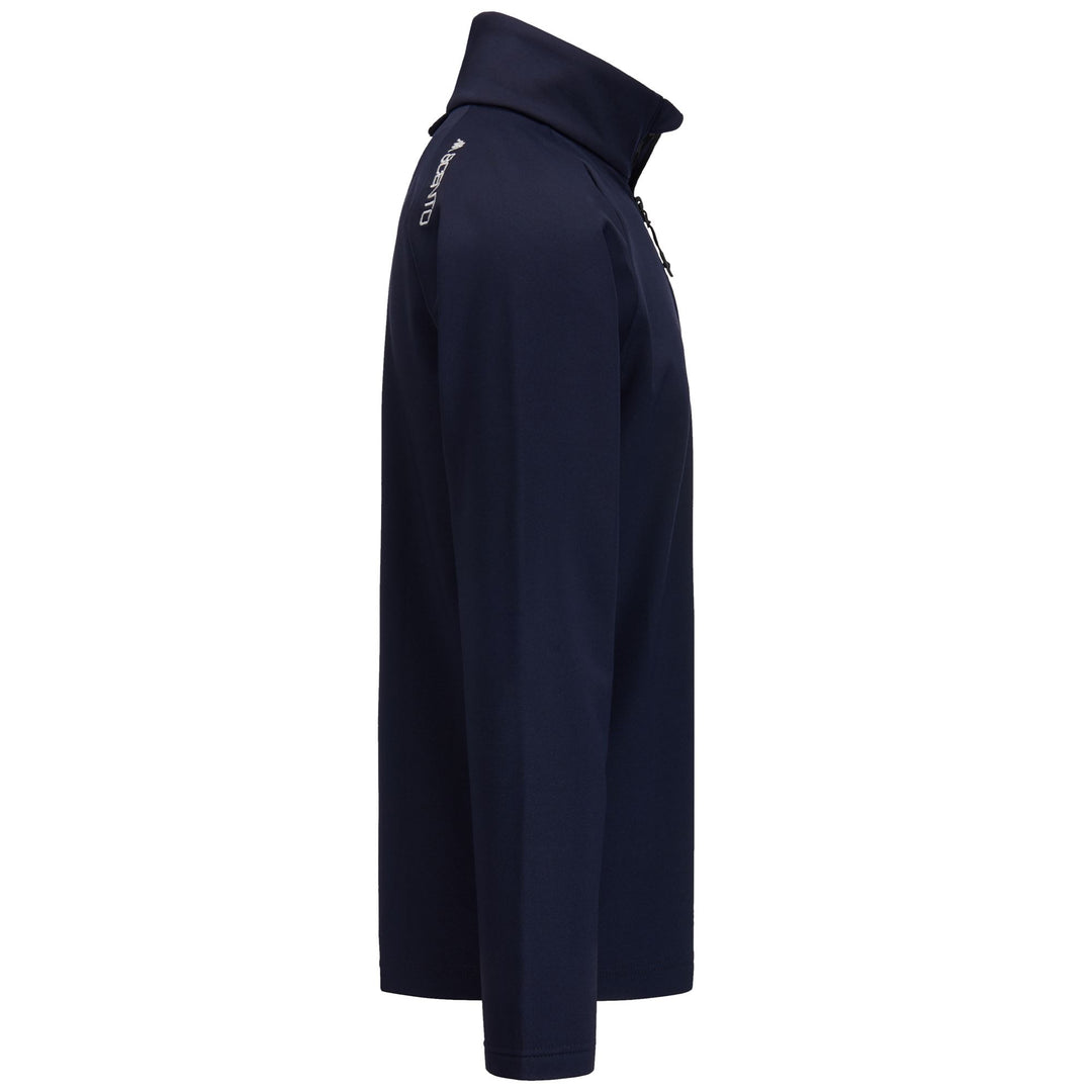 Chaqueta polar unisex azul con media cremallera y corte entallado main