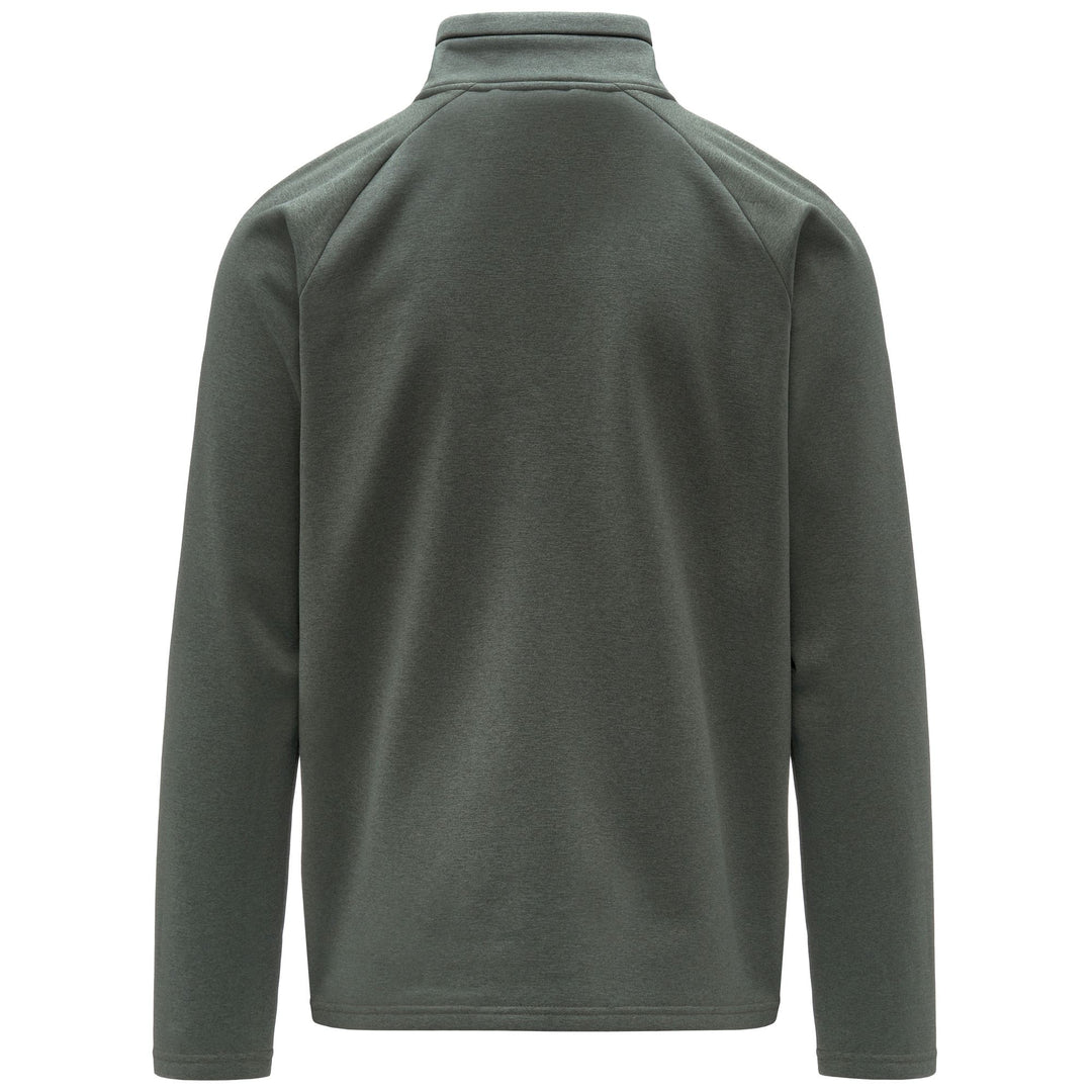 Chaqueta polar unisex verde con media cremallera y corte entallado main