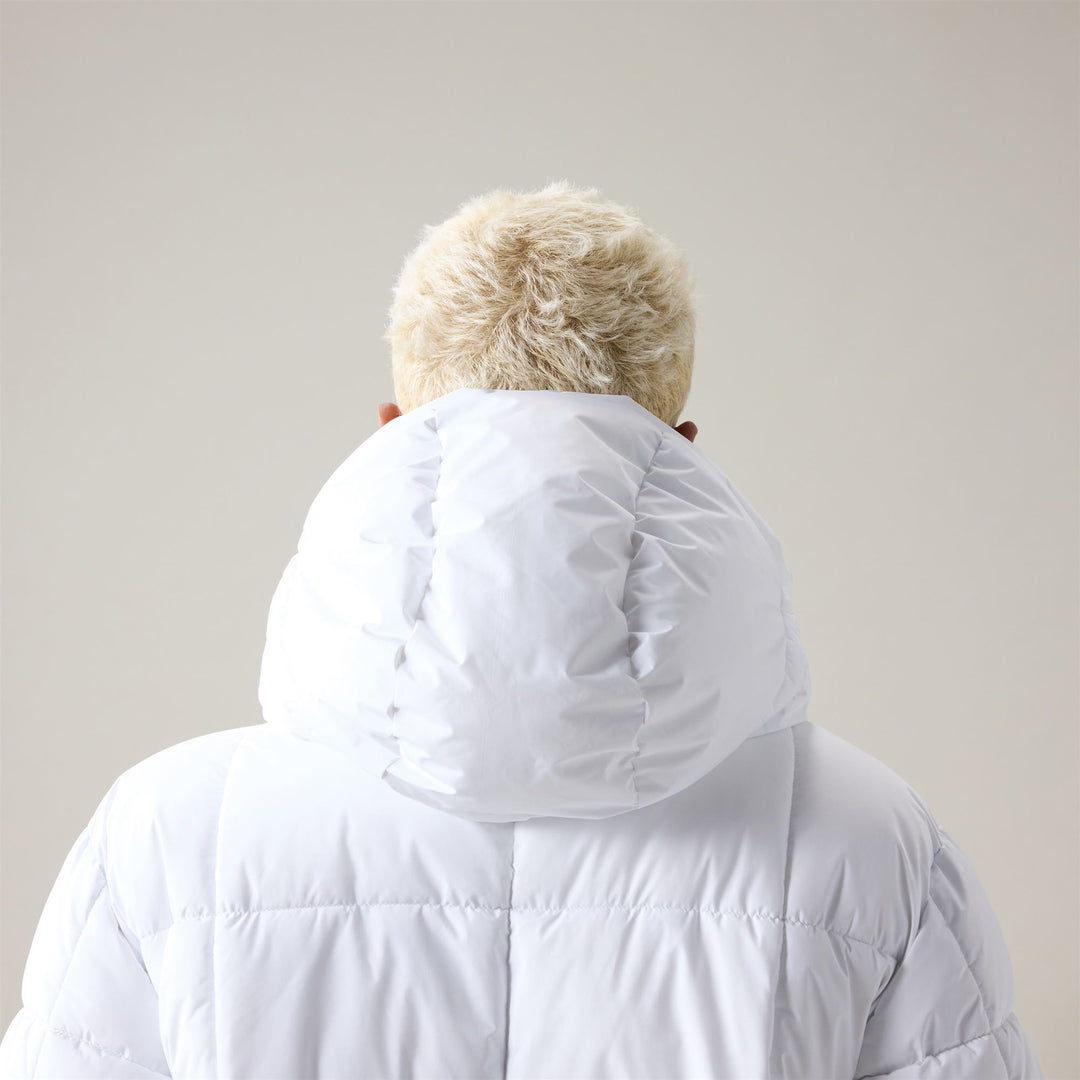 White-blue Men's Hooded Mid Jacket with Repreve Padding main