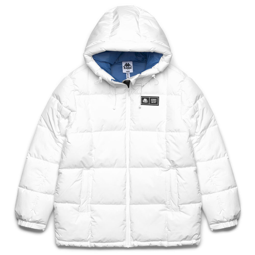 White-blue Men's Hooded Mid Jacket with Repreve Padding 02