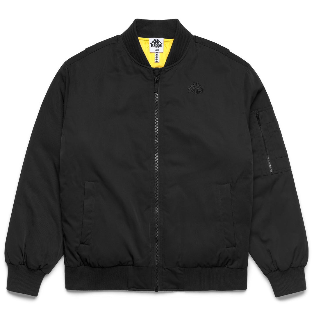 Black and Yellow Men's Bomber Jacket with side pockets main