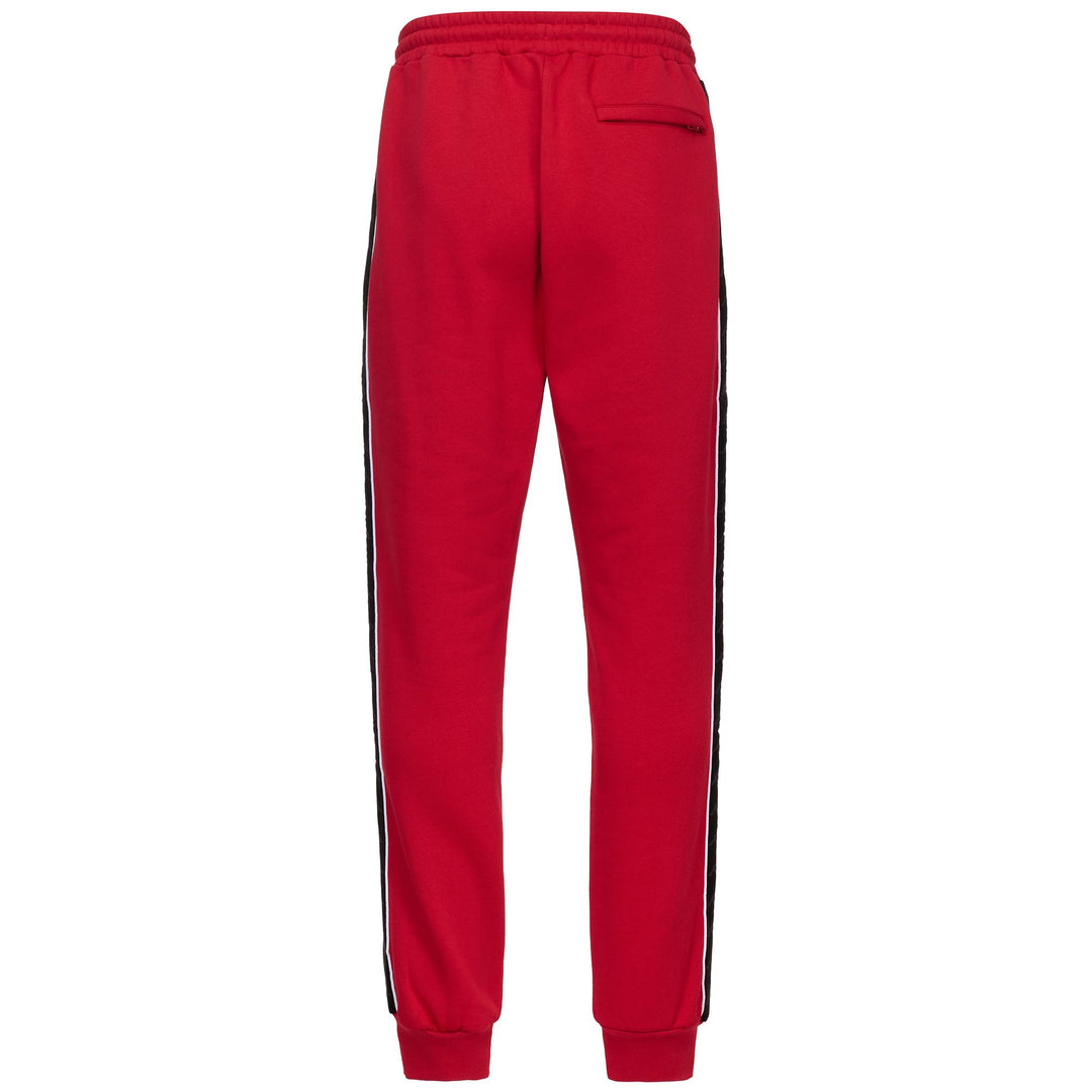 Pantaloni sportivi rossi da uomo con tasche e fodera in pile main