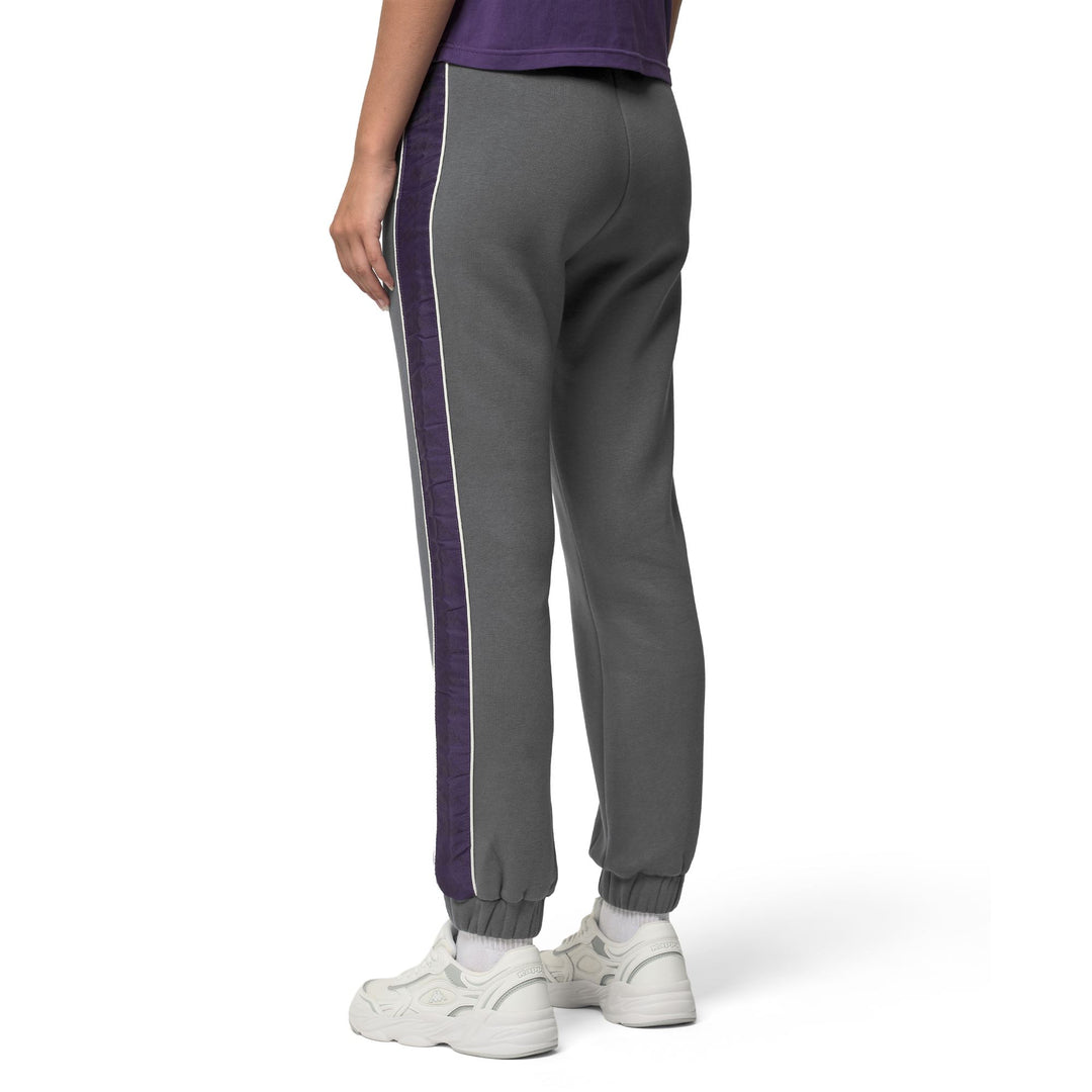 222 BANDA ADINA 2 - Pants - Sport Trousers - Woman - Grey Charcoal-Violet Anil-White Natural main