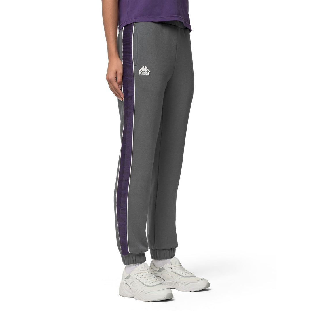 222 BANDA ADINA 2 - Pants - Sport Trousers - Woman - Grey Charcoal-Violet Anil-White Natural main