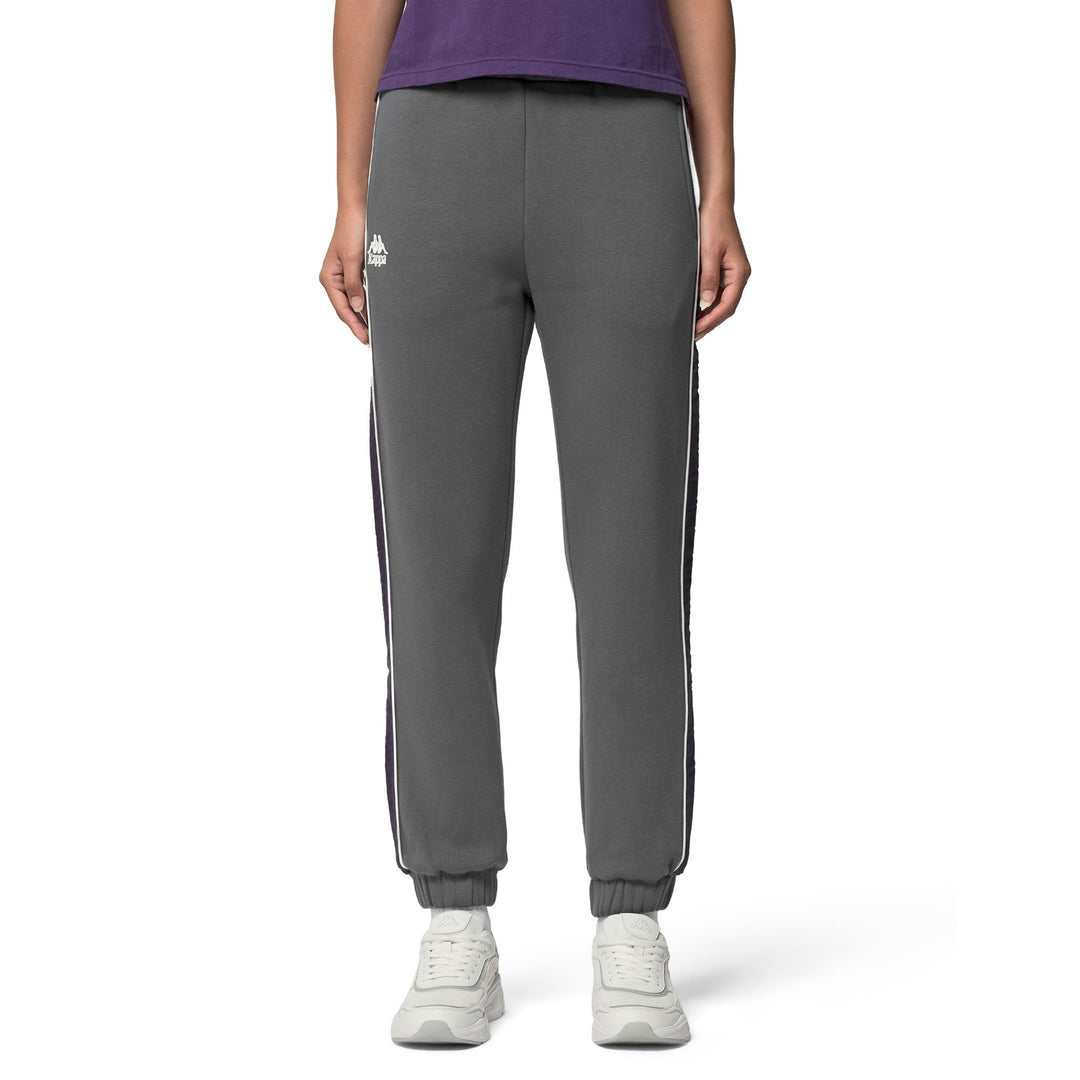 222 BANDA ADINA 2 - Pants - Sport Trousers - Woman - Grey Charcoal-Violet Anil-White Natural main