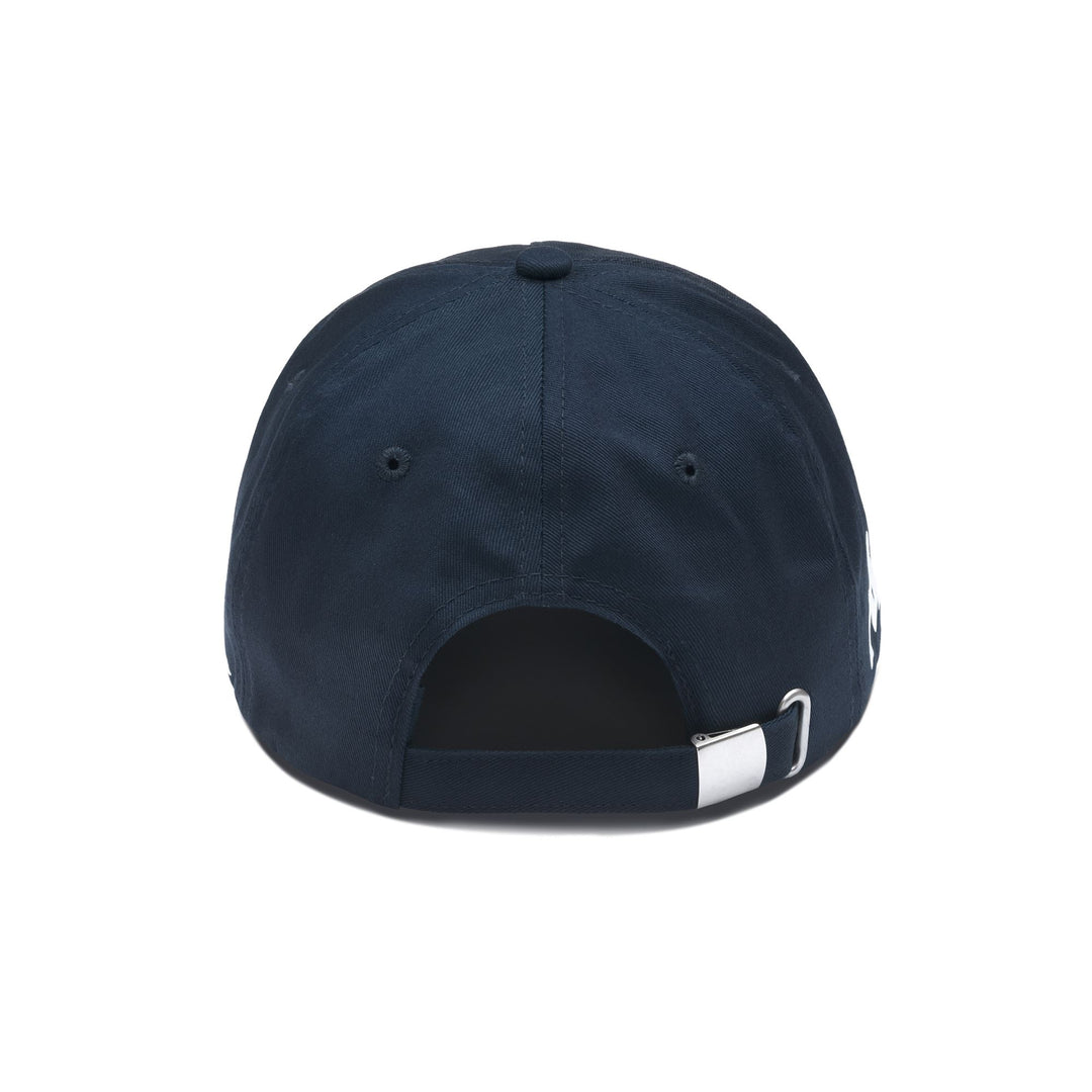 Gorra unisex azul oscuro con visera y logotipo main