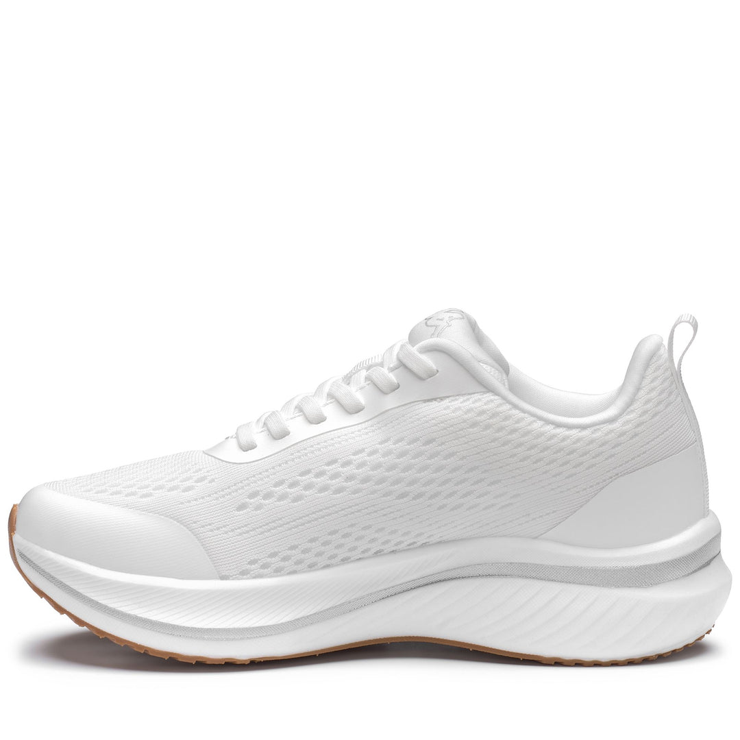 White Women's Low Cut Sneakers with Breathable Mesh Upper main