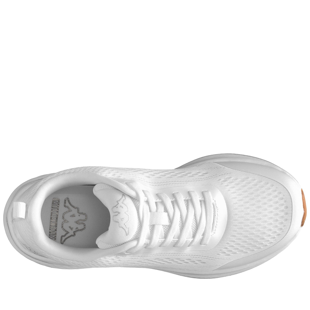 White Women's Low Cut Sneakers with Breathable Mesh Upper main