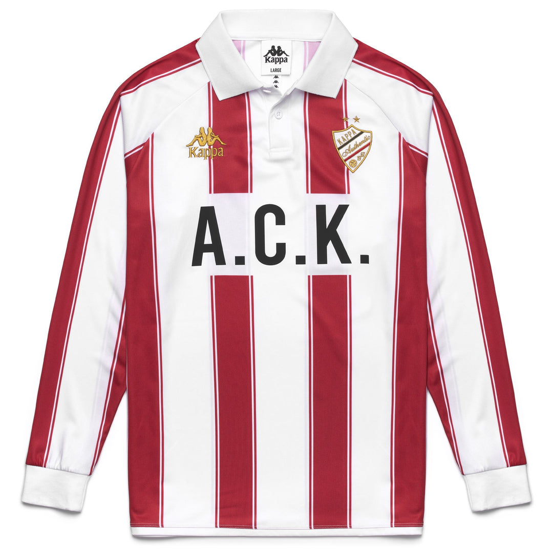 Polo da calcio da uomo bianca e rossa per uno stile di vita attivo main