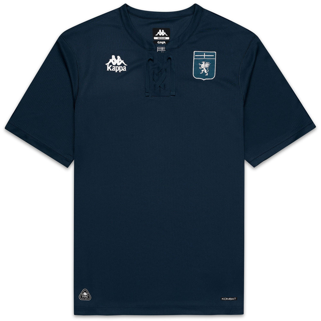 Dark Blue Men's Recycled Active Jersey with Polo Collar main