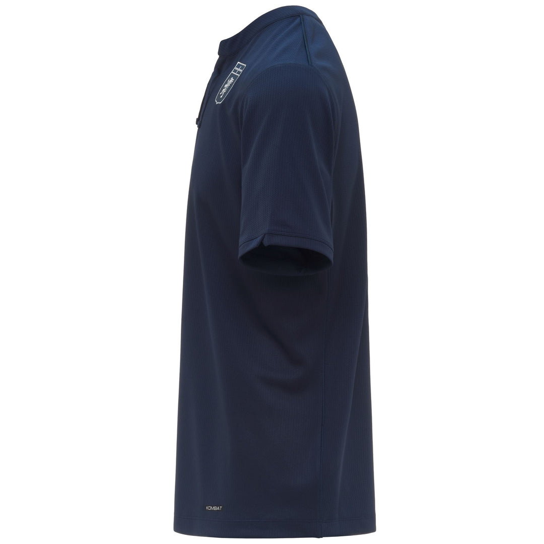 Dark Blue Men's Recycled Active Jersey with Polo Collar main