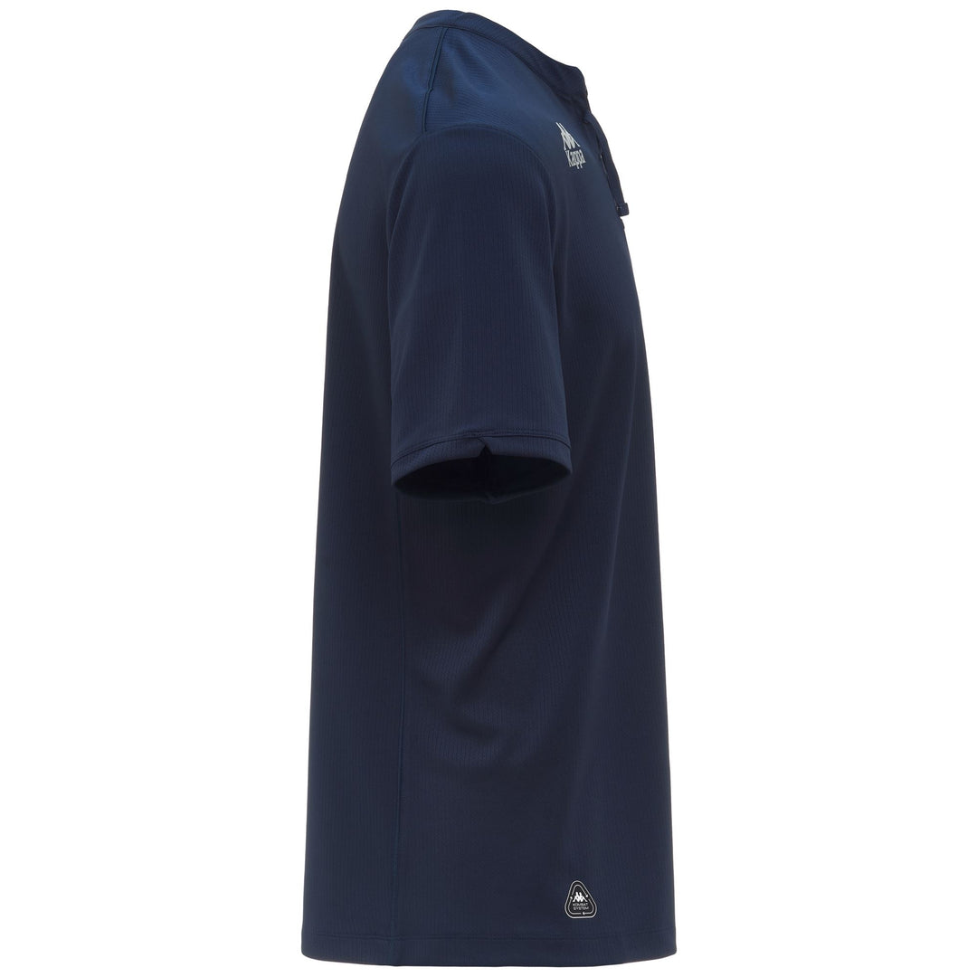 Jersey deportivo reciclado azul oscuro para hombre con cuello polo main