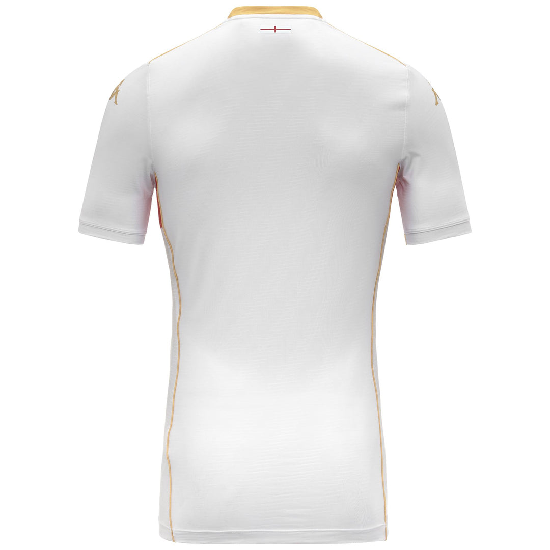 Maillot de football blanc Genoa pour homme en tissu jacquard recyclé main