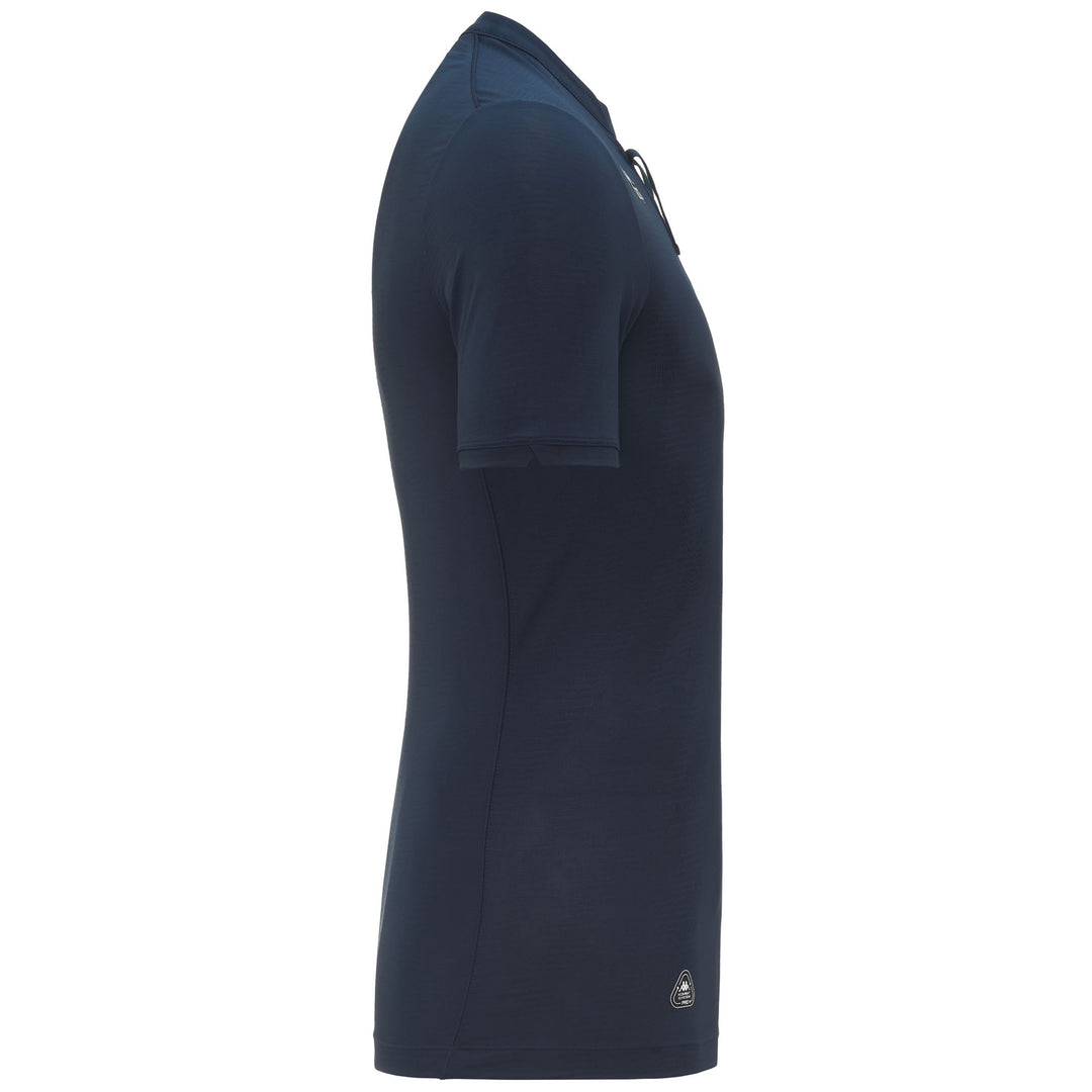 Maillot de football Genoa bleu pour homme, coupe ajustée, en tissu jacquard recyclé main