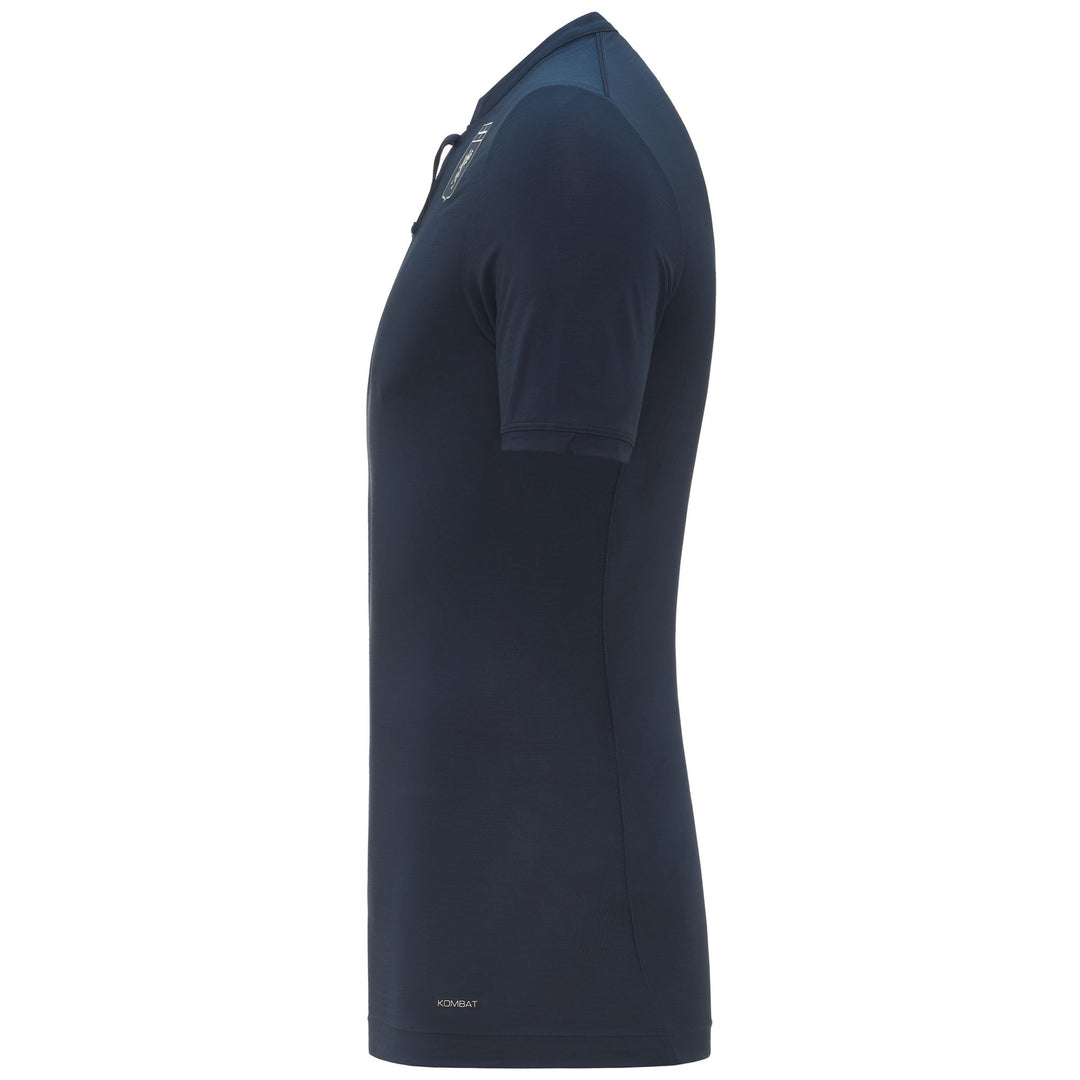 Maillot de football Genoa bleu pour homme, coupe ajustée, en tissu jacquard recyclé main